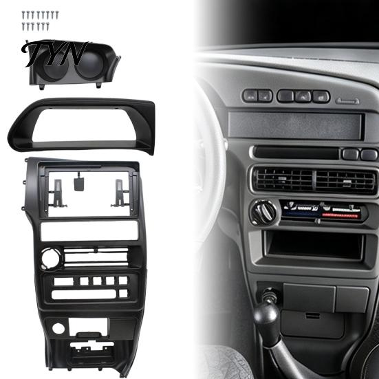 Replacement Dashboard Trim 9 Inch Car Radio Dash Fascia Kit for Lada Samara 2002-2014 Left Non Destructive Installation Hand Drive, Stereo Frame