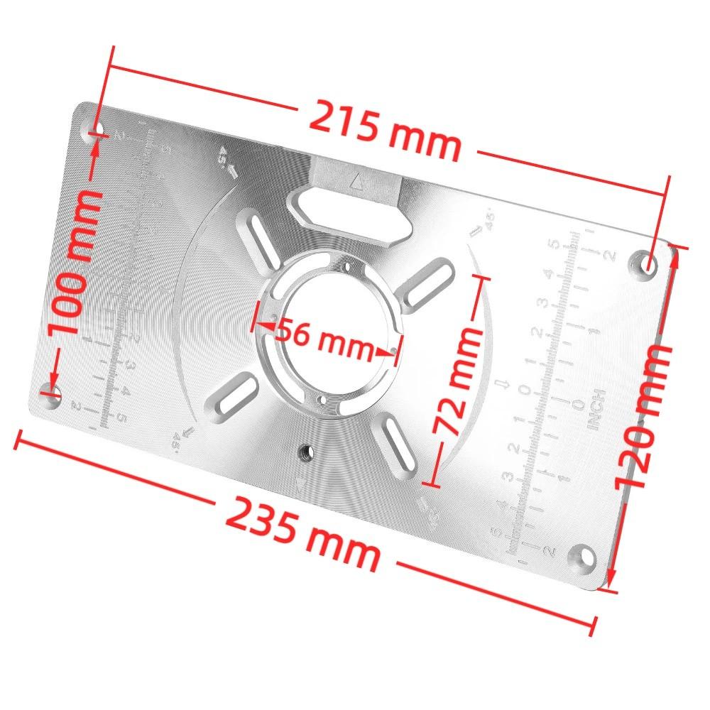4 Router Insert Rings Trimming Machine Flip Board Aluminum Router Plate  DIY Woodworking Trimming