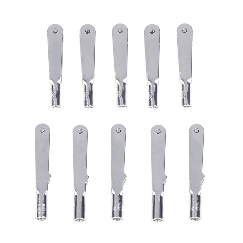 10Pcs Metal Iron Clevis Chuck Pull Rod Connectors Clamp Horn Alloy Screw Accessories Kit for Aircraft Car Model