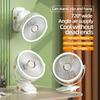 Ventilatore da campeggio da 8000 mAh Circolatore d'aria portatile da tavolo ricaricabile Ventilatore elettrico da soffitto senza fili con ventilatore domestico a clip con luce a LED