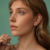 BAMOER Solid 925 Sterling Silver Star of David Earrings Star Shape Minimalist Small Studs Daily for Women Fashion Jewelry