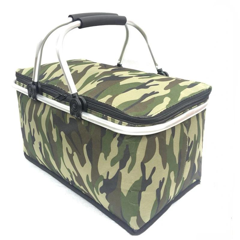 Car Oxford Outdoor Picnic Insulation Storage Basket Refrigerated Food Delivery Box Folding Shopping Basket Trunk Storage Box