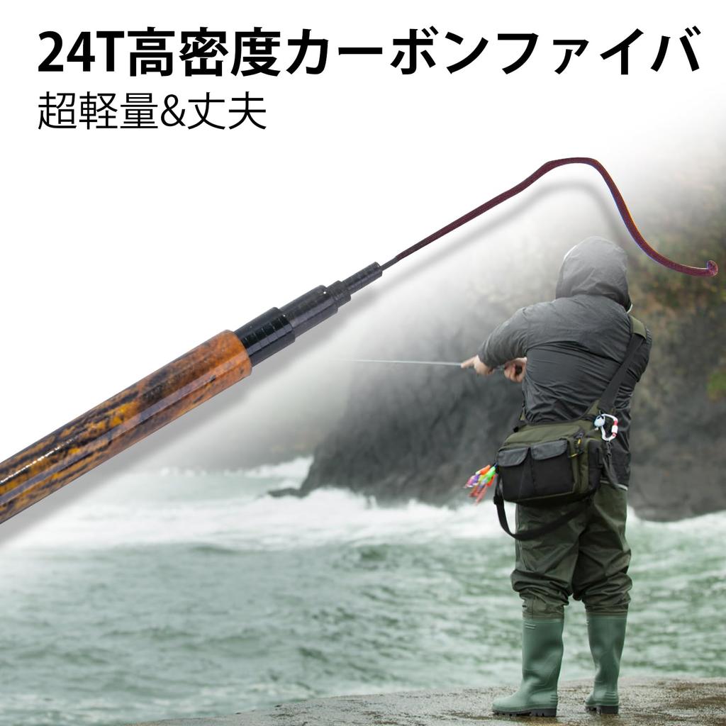 Goture Compact Stream Fishing Rod, 2.1m Carbon Fiber, Ultra Lightweight and Portable for Freshwater Fishing, Rivers, Embankments, Lakes, and Streams