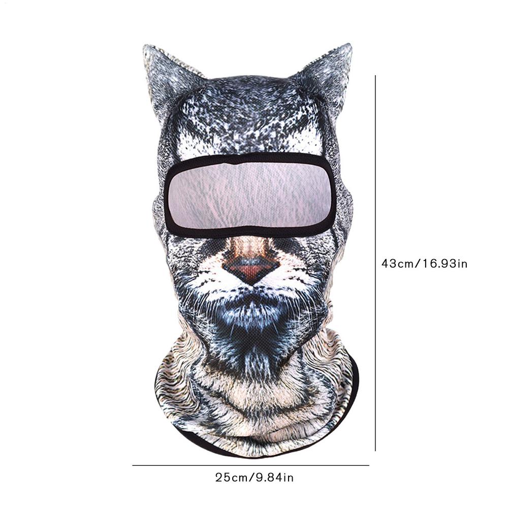 3D Cat Balaclava Motorcycle Cute Full Face Animal Hood Mask Helmet Liner Biker Face Gorra Headgear Hat Skiing Snowboard Hat