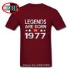Stylish Distressed Vintage Legends Are Born In 1977 T Shirts Fathers Day Best Gift Retro 1977 Tshirt Dad 42nd Birthday Apparel