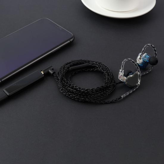 JCALLY Headphone Cable 250 Core B/C/MMCX Pin Silver Plated 3.5mm Earphone Replacement Cord for ZSN/ZST/ZS10/AS10/ES3