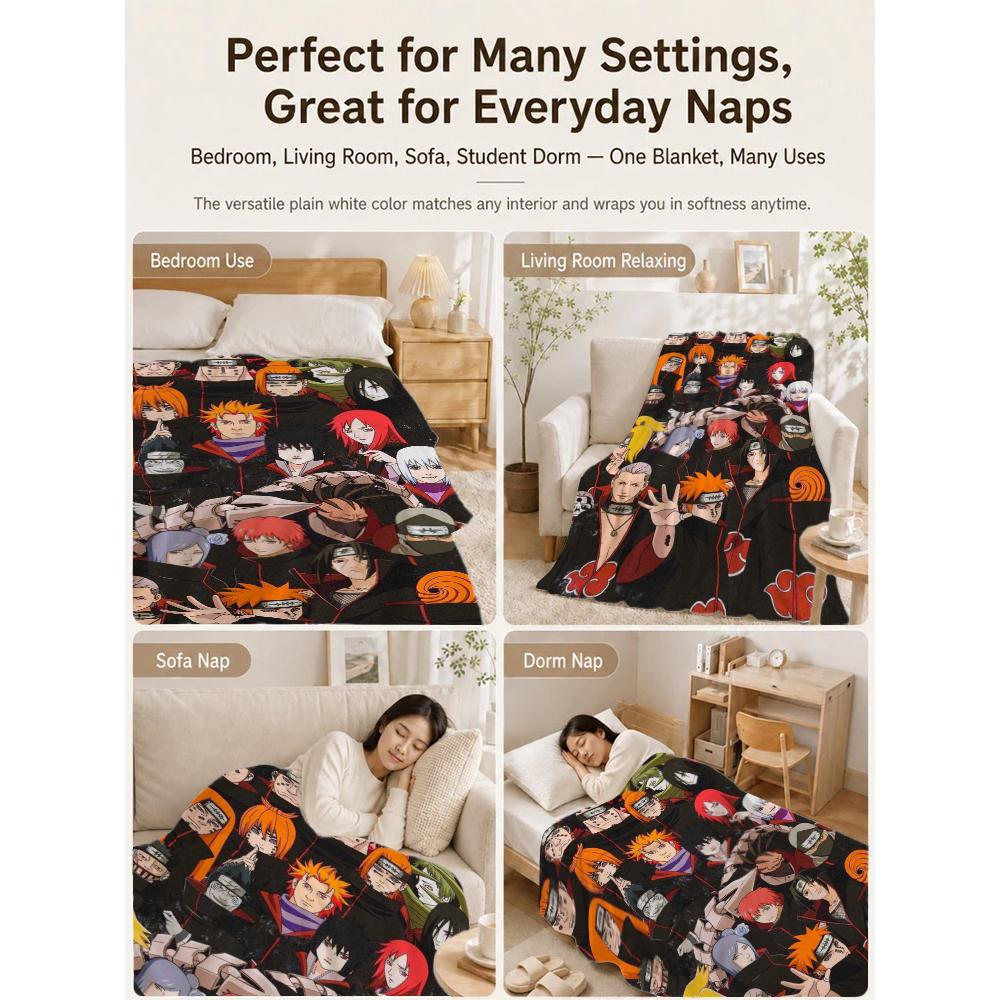Kakashi Anime Ninja Print Blanket Sofa Blanket Soft And Comfortable Outdoor Plush Blanket Christmas Gifts Machine Washable
