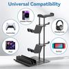 KDD Headphone Stand, Game Controller Holder & Headset Holder for Desk, Earphone Stand with Aluminum Support Bar, Universal Storage Organizer for Headp