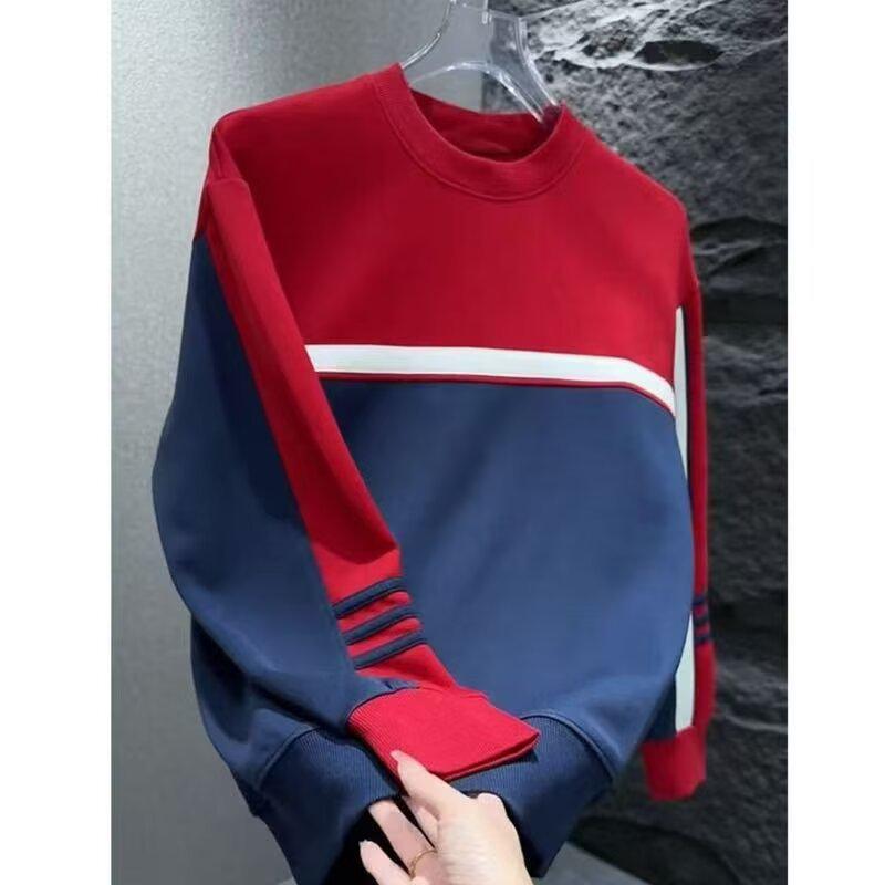 

Cross: Fashionable Men s Autumn Sweatshirt - Loose Fit, Trendy Design, Round Neck, Long Sleeve. 2XL червоний