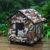 Outdoor Cat House Kennel Protection Weatherproof Pet Supplies Windproof Stray Cat Shelter Pet House for Barn Community Porch