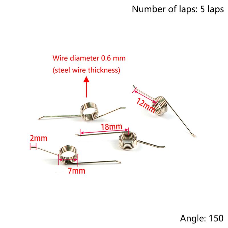 

10pcs Snap Torsion Spring Push Switch Open Cover Box Hand Press Universal Torque Spring Yellow Trash Can Lid Small Spring