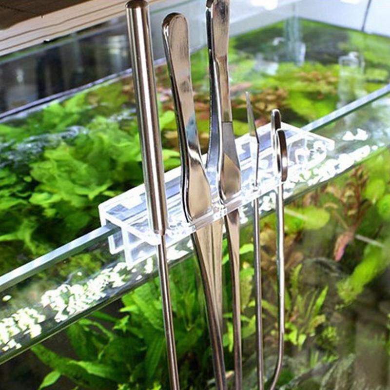 Fish Tank Tool Rack Fish Tank Maintenance Tool Holder Acrylic Water Plants Grass Maintenance Tool Holder Aquarium Rack Organizer