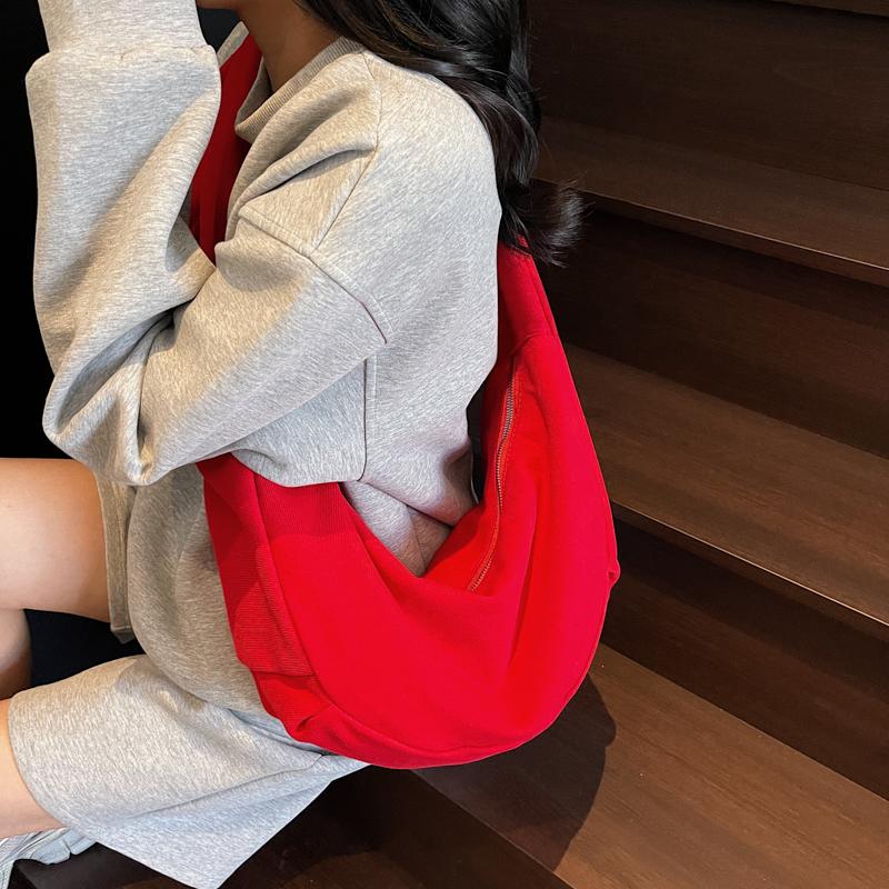 Crossbody-veske Dame Stor Kapasitet Skulderveske Lett Ensfarget Tote-veske