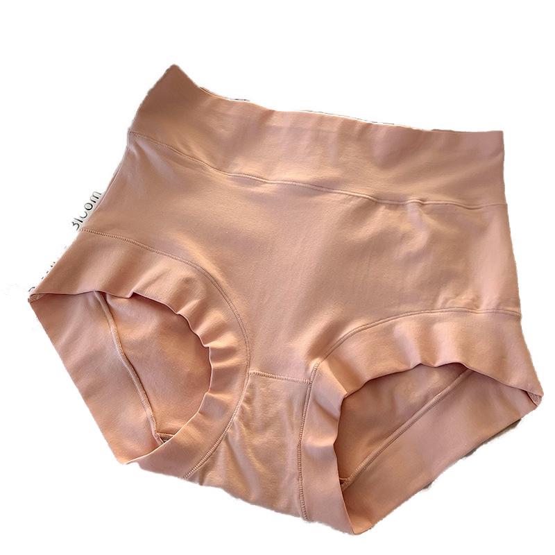 Übergröße 60 Stück Nahtlose Baumwoll-Slips mit hohem Bund zur Bauchkontrolle für Damen mit antibakteriellem Schritt und Hüftlift.