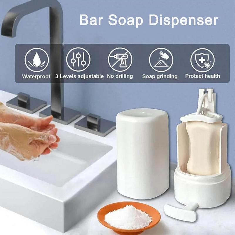 Foamflaker Bar Soap Grinder Adjustable Wall Mounted Soap Grinder Dispenser Waterproof For home Bathroom Toliet