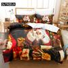 3D Christmas Quilt Cover Bedding Set Duvet Comforter Pillow Case Bed Linens Twin Queen King Double Full Single 3PCS 2PCS Bedroom