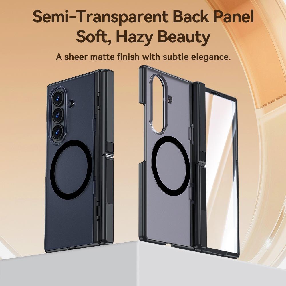Applicable to Samsung ZFold8Ultra folding mobile phone case fold8 matte skin magnetic suction center shaft bracket protective cover