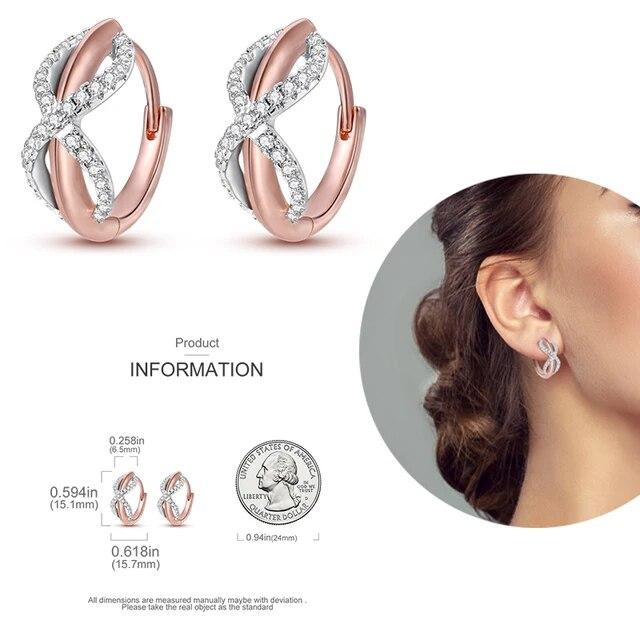 Brincos de argola de prata 925 para mulheres, brilhantes, pavê, cz, joias finas de luxo, brinco