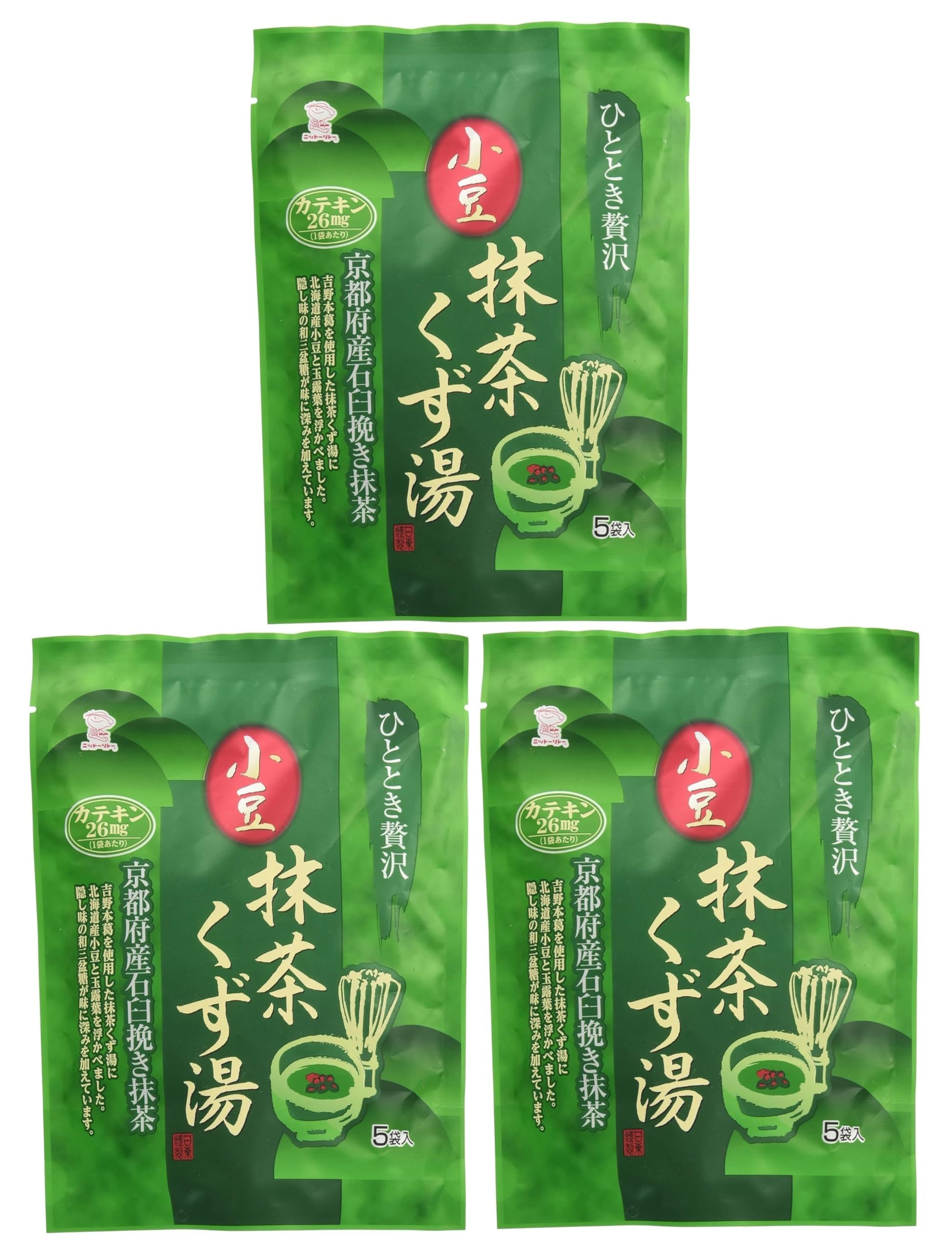 

Nitto Food Industry Red Bean Matcha Kuzuyu 16 x 5 bags x 3