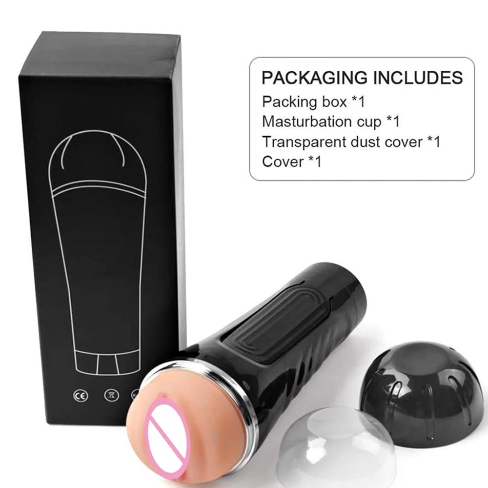 8.6inch Extra Long Soft Realistic Vagina Masturbation Cup for Men Safe Fidget Toys Orgasm Male Masturbator Sex Toy Adult Goods