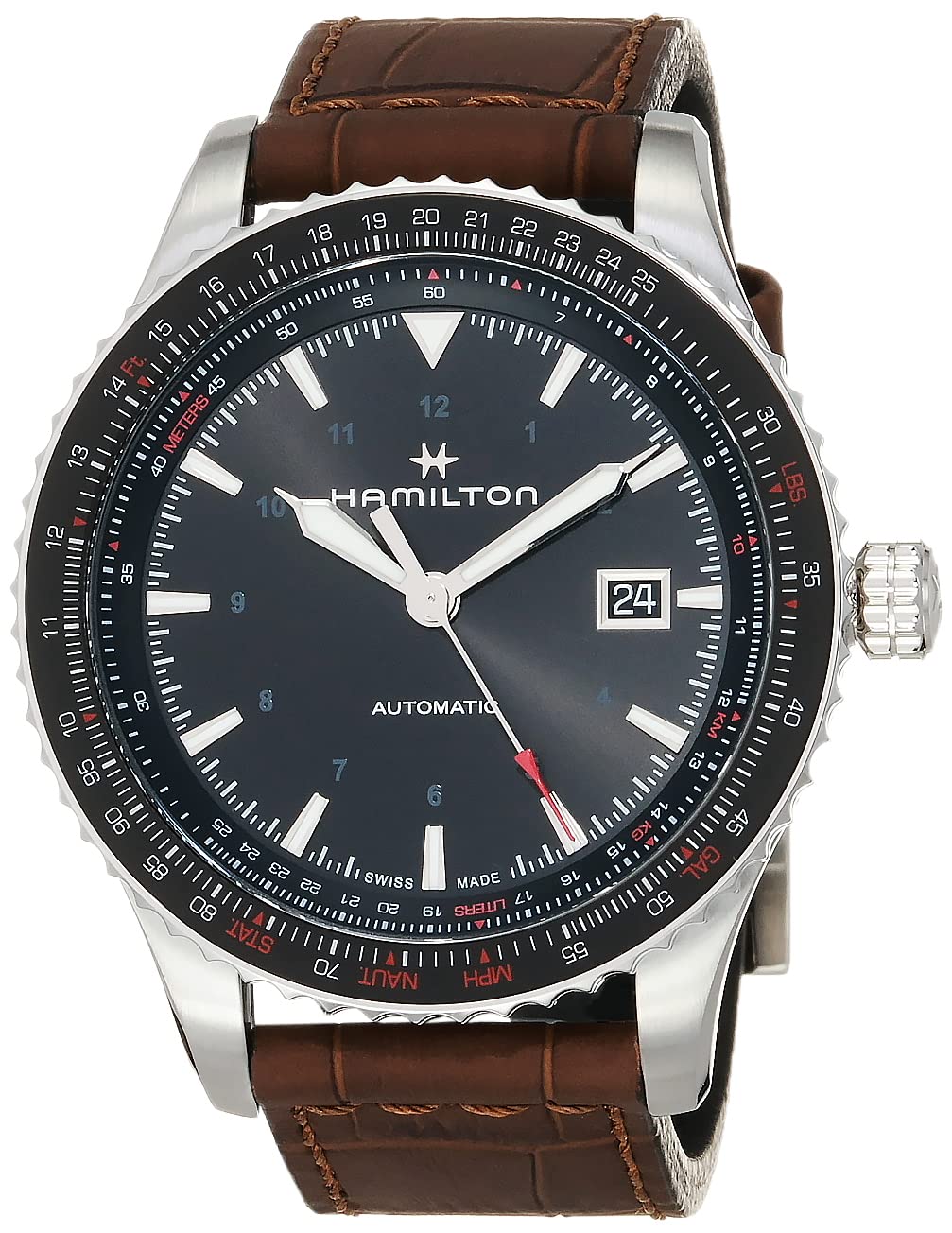 

[Hamilton] HAMILTON Watch Genuine Warranty Khaki Aviation Converter Auto Mechanical Automatic Winding H76615530 Men s [Regular Imported Product]