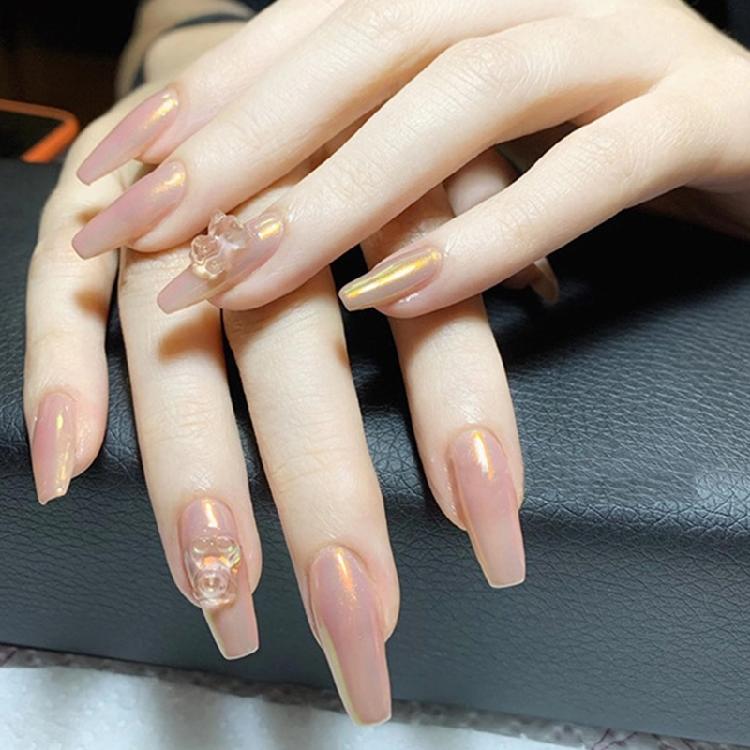 Mermaid Chrome Nail Powder Ice Transparent for Aurora Powder Mirror Effect for Aurora Iridescent Pearlescent Manicure Pi