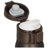 Pearl Metal Mug Bottle, Brown, 500ml, Cafe Mug, One-Touch, HB-4040