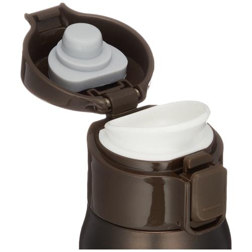 Pearl Metal Mug Bottle, Brown, 500ml, Cafe Mug, One-Touch, HB-4040