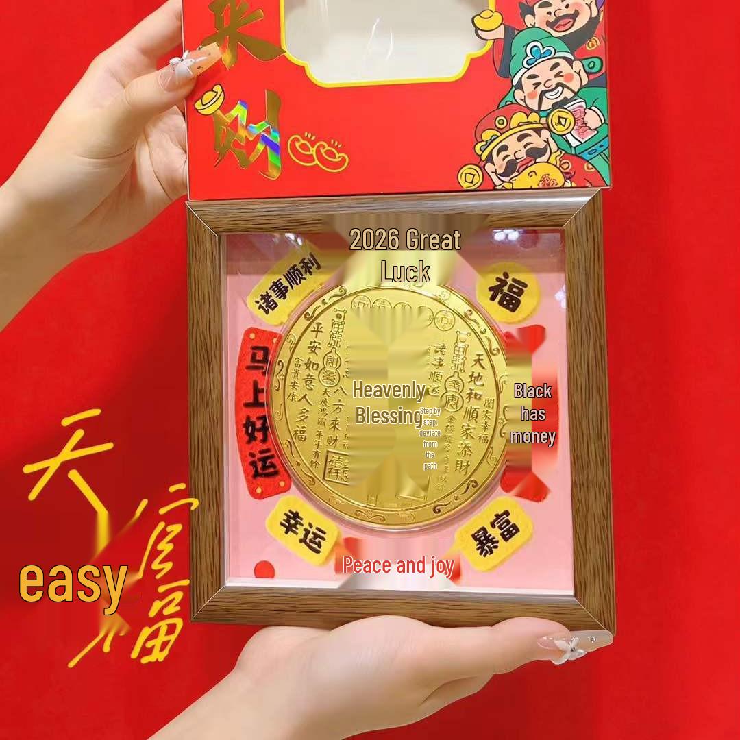 Year of the Horse 999 Pure Gold Wealth Attraction Photo Frame and Desk Ornament