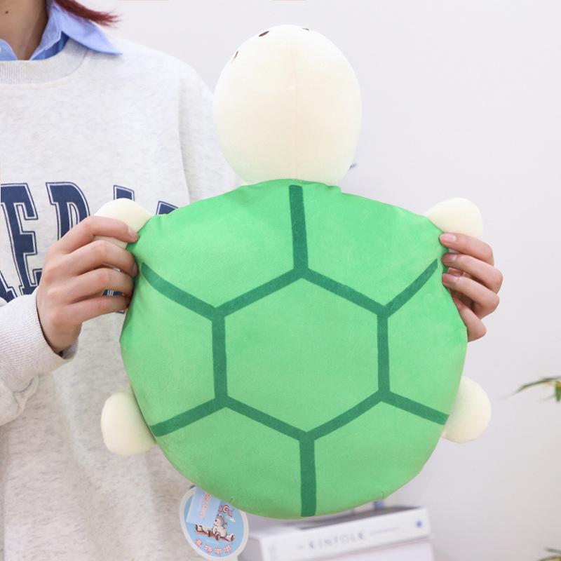 Seth Dudu Flips the Burger Little Turtle Doll Into a Little Turtle Plush Toy To Soothe the Cute Sleeping Throw Pillow