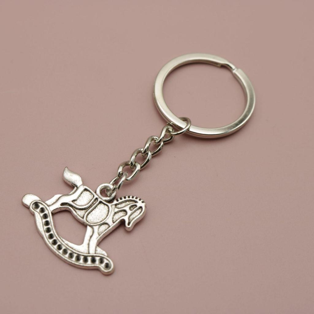 Popular Simple Wooden Horse Keychain Pendant