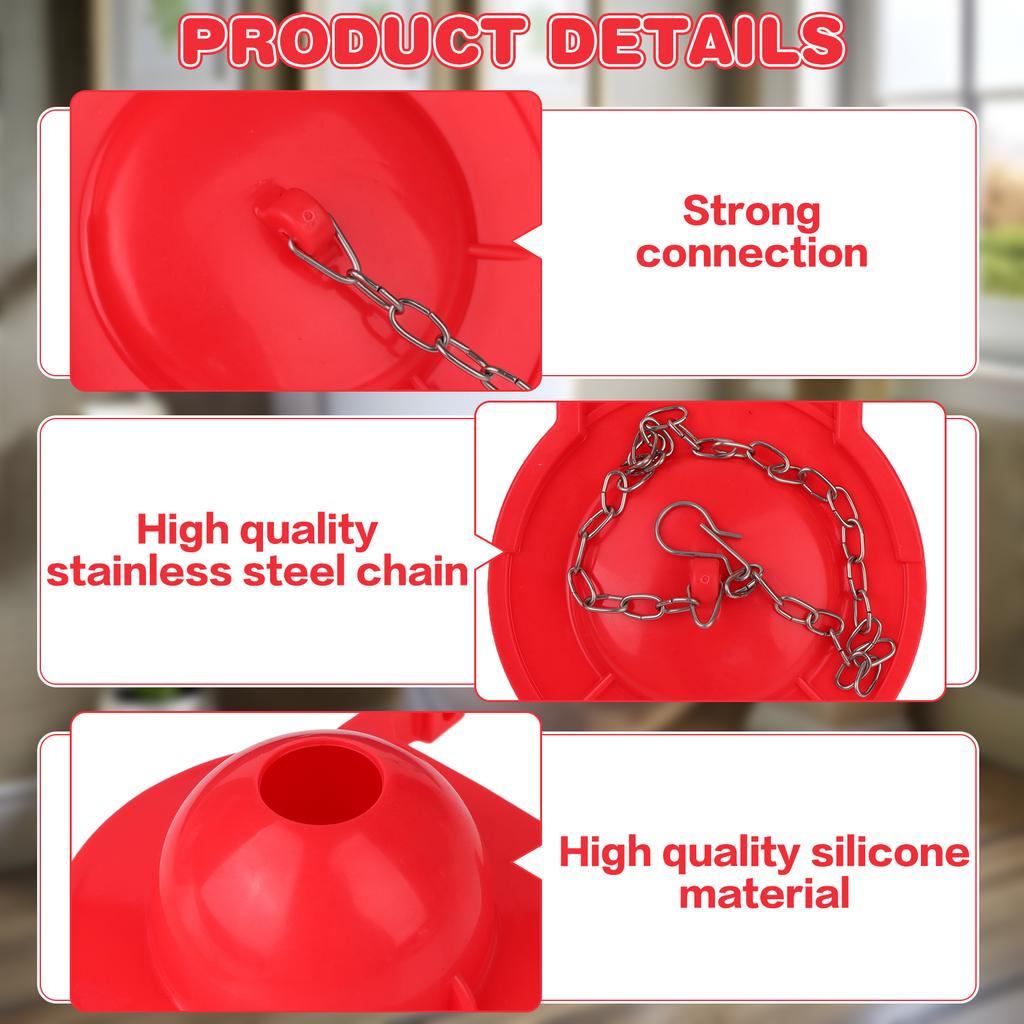 2 Pcs Toilet Flapper 3 Inch High Premium Toilet Flapper Replacement Universal Toilets Tank Water Saving Rubber Flush Valve Flapp
