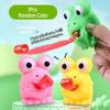 Green Frog Squeeze Toy With Popping Tongue Soft Elastic Texture For Kids Party Favors Stress Relief