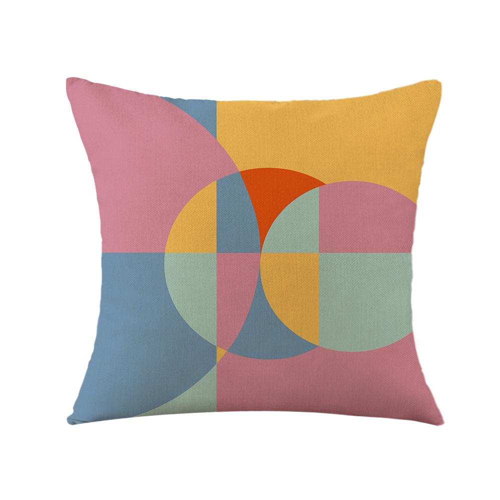Geometrischer roter Kissenbezug Büro Kissen Sofa Kissen Bettseite Rückenlehne Kissenbezug