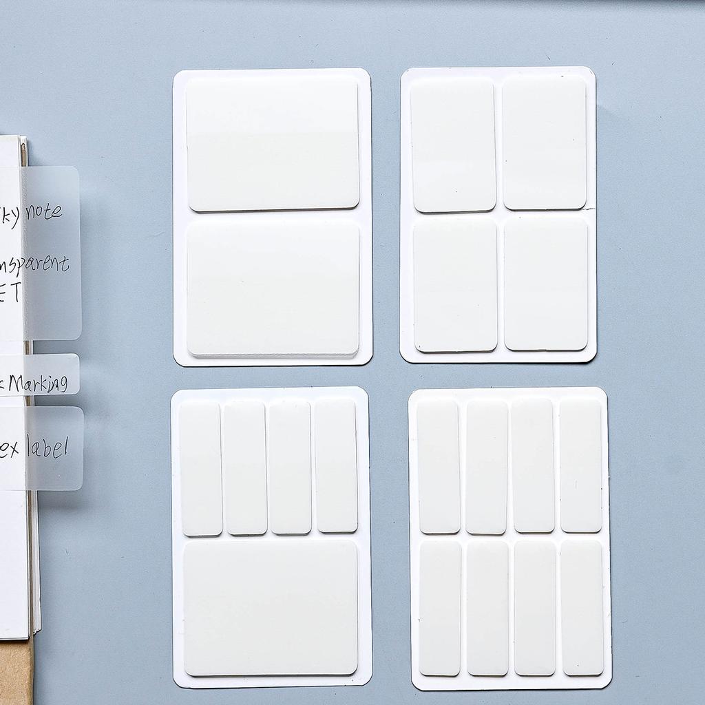 40/80/100/160 Pages Frosted Simple Pure White Index Stickers Transparent Label Stickers DIY Sticky Notes Office School Supplies