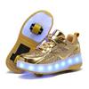 Children's Runaway Shoes Invisible Double Wheels Removable Teenagers Charging with Lights Colorful Luminous Roller Skates