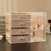 Elegant Jewelry Holder With 5 Drawers Clear Plastic Case For Women's Earrings Rings and Necklaces Storage Solution