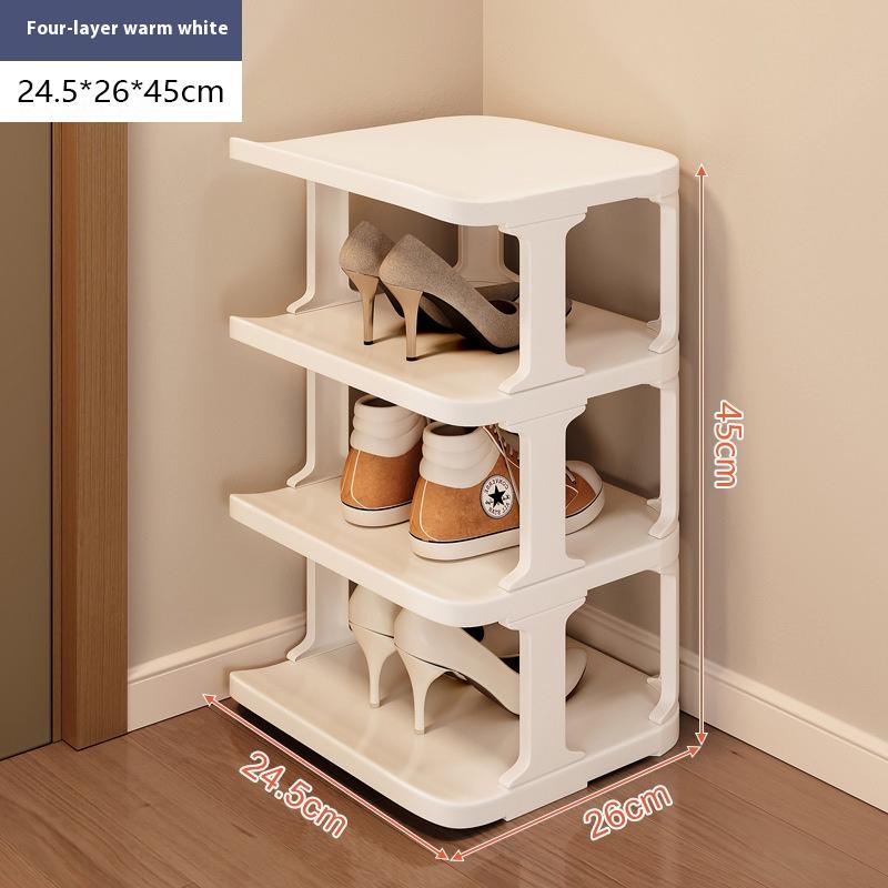 A Multi-layer Plastic Shoe Rack with Large Storage Capacity, Designed for Use In Homes and Dormitories
