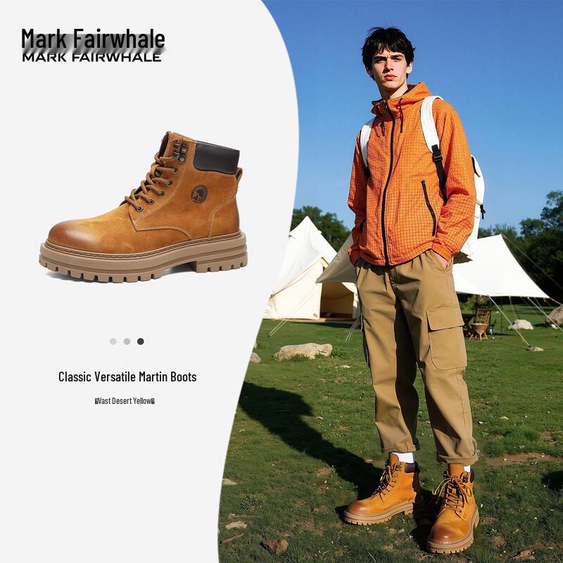 Mark Fairwhale Men s Retro Leather Martin Boots 41