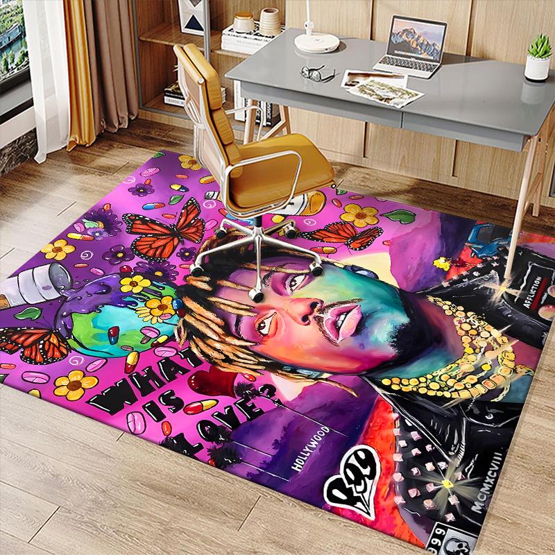 Juice WRLD Printed Absorbent Washable Carpet, Non-Slip Bathroom Mats, Kitchen Rugs, Yoga Mat,Living Room Entrance, Camping Picnic Rugs