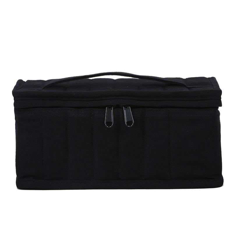

38 Grid Essential Oil Storage Bag Large Capacity Portable Cosmetic Bag New Style Handheld Makeup Organizer Pouch For Women чёрный