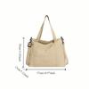 Large Capacity Multi Pocket Tote Bag Solid Color Nylon Crossbody Bag Canvas Tote Bag  Commuting