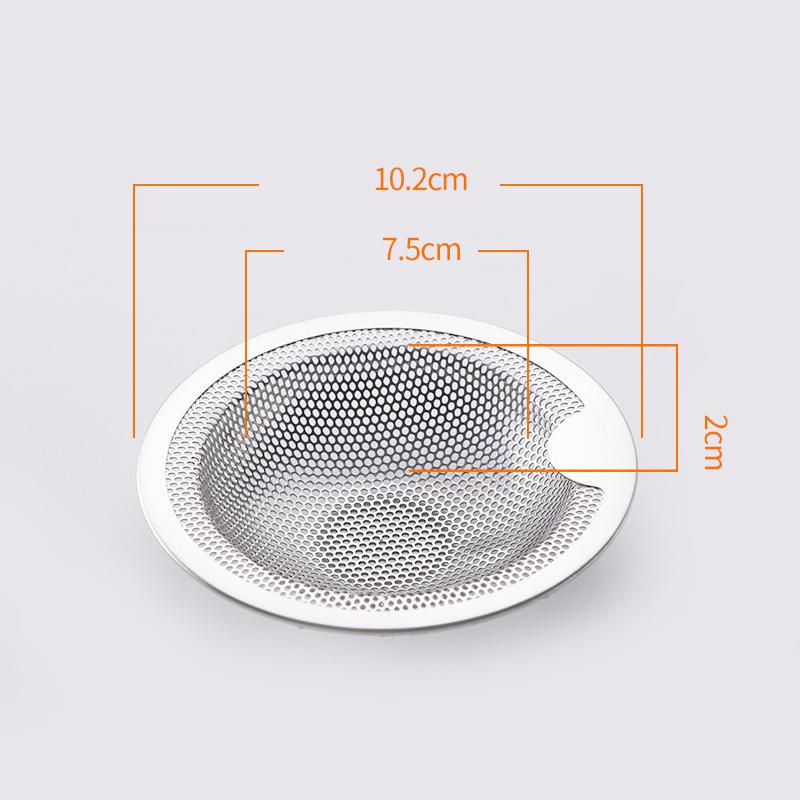 10.2cm/ 7.6cm Kitchen Sink Filter Bathtub Hair Catcher Stopper Stainless Steel Shower Floor Drain Hole Filter Trap Strainer