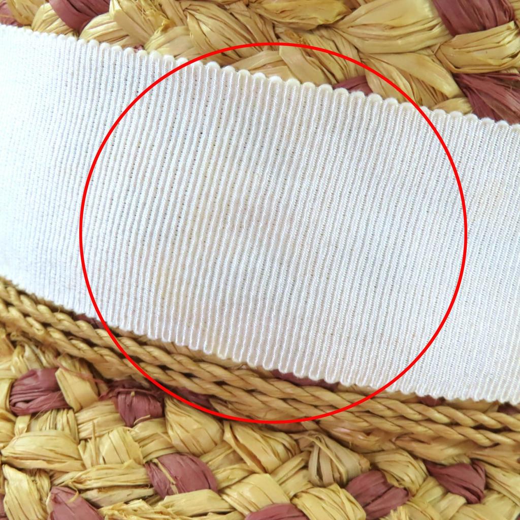 Great HELEN KAMINSKI hat Logo Metal Ribbon Straw Hat Beige Raffia Women Used