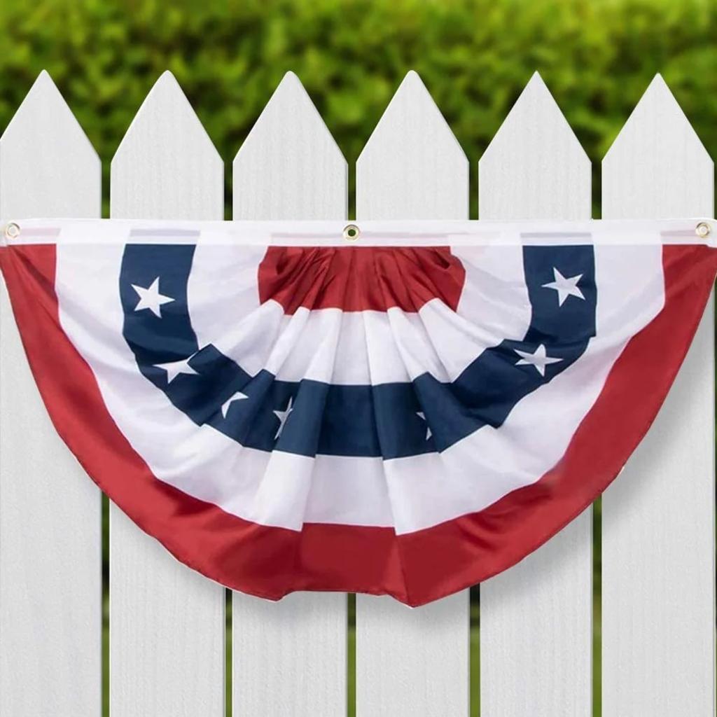 Independence Day Outdoor Decoration Patriotic American Flag U.S. Pleated