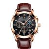 Poedagar 820  Custom Men Quartz Watch Leather & Stainless Steel Strap Sport Business Watch Bulk /ODM Wristwatch