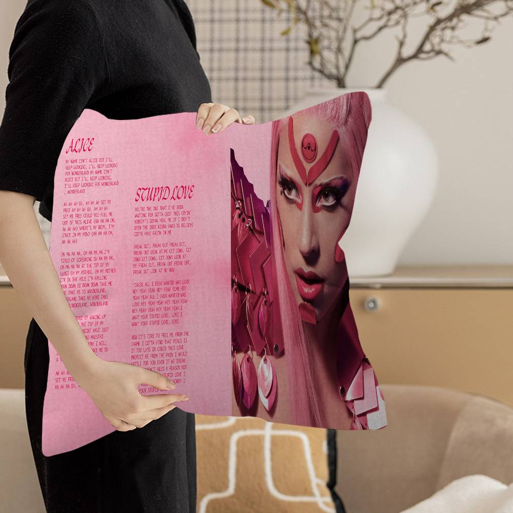 Singer L-Lady G-Gaga Pillow Anime Pillow Sofa Bed Head Pillow Cover Cushion Cover 45x45 cm Fashion