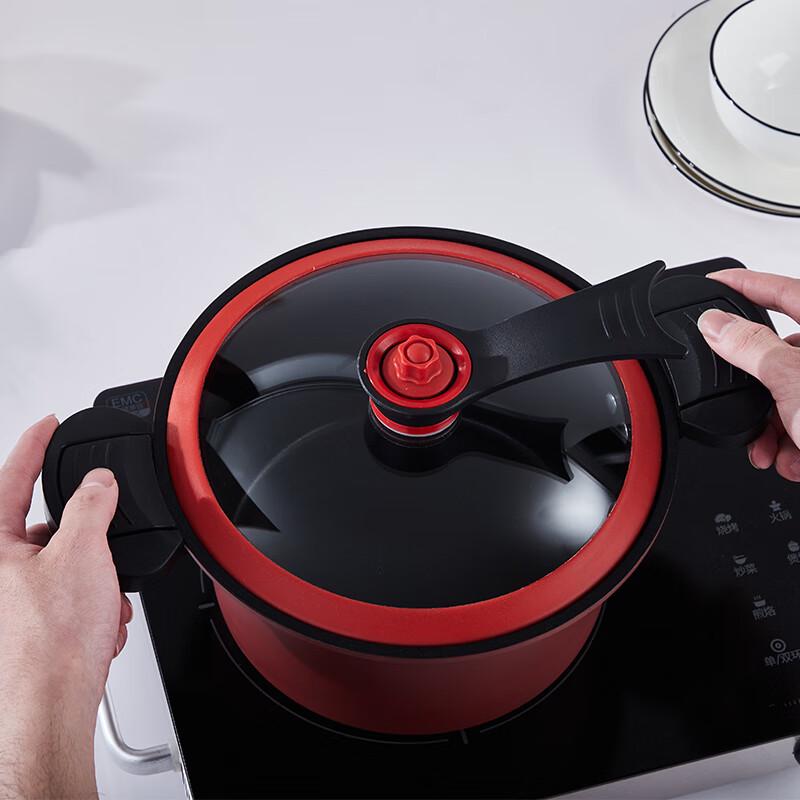 Yibodesi 23cm Red Iron Micro Pressure Cooker