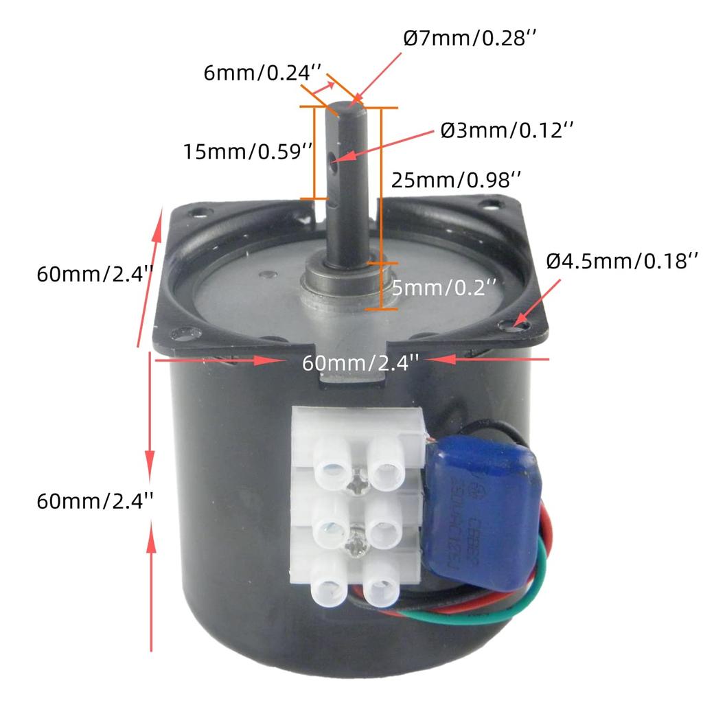 CHANCS 60KTYZ AC Synchronní motor Nízká hlučnost 110V Elektrický Vysoký točivý moment Synchronní převodový motor s permanentním magnetem 30-36 ot/min