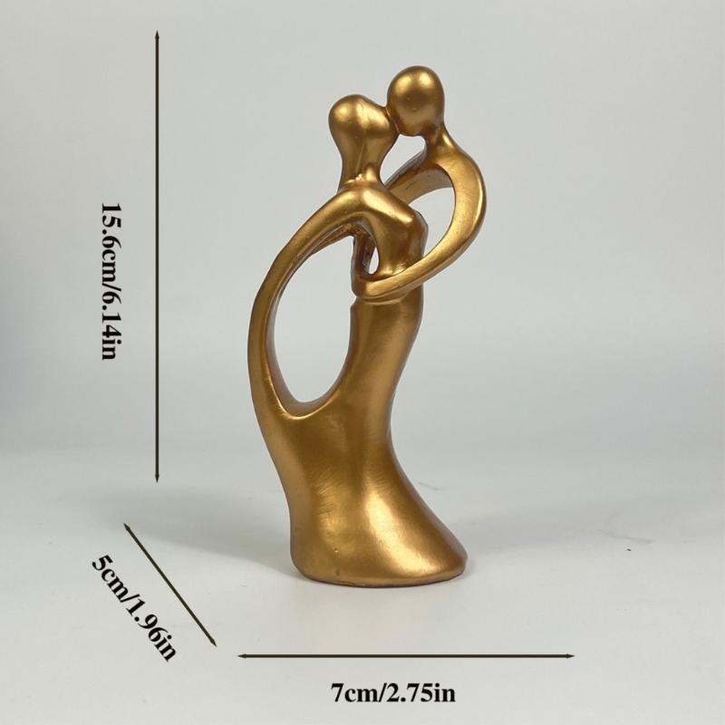 Home Decors Modern Abstract Art Kissings Lover Statue Table Decorations for Dining Room Living Room Office Centerpieces